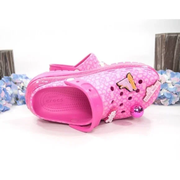 Crocs X Barbie The Movie Electric Pink Mega Crush Clog with  display picture 3